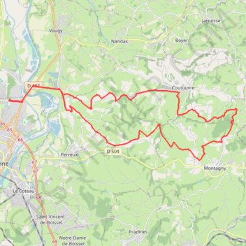 Le Tour du Bois de Châtelus - Roanne/Arsenal GPS track, route, trail