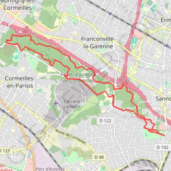 Les buttes du Parisis GPS track, route, trail