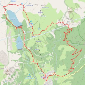 Aussois - Les Barrages GPS track, route, trail