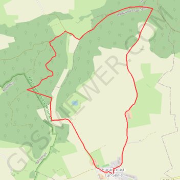 La boucle d'Haraucourt GPS track, route, trail