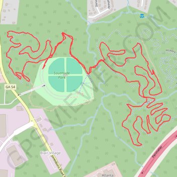 Southside Park MTB Loop GPS track, route, trail