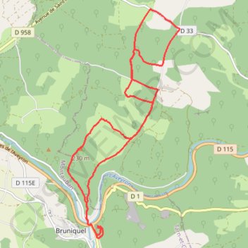 Circuit bruniquel GPS track, route, trail