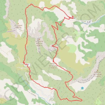 Mourre du Chanier GPS track, route, trail