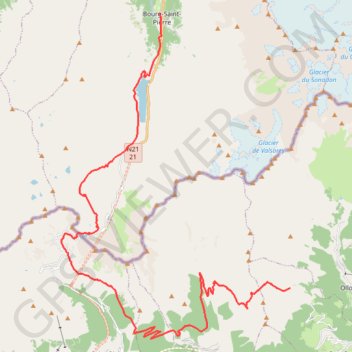 Tour des combins J3 GPS track, route, trail