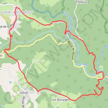 Découverte de Moustier Ventadour - Pays d'Égletons GPS track, route, trail