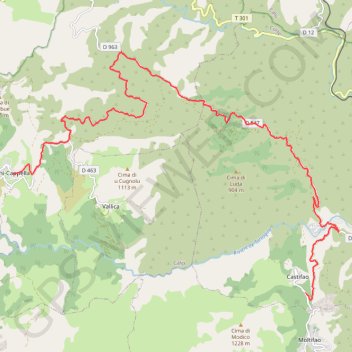 Corse - ES 10 : CASTIFAO - OLMI CAPELLA GPS track, route, trail