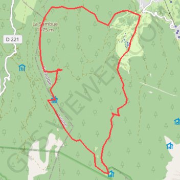 Carrette GPS track, route, trail