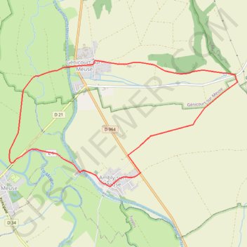 La grande pâture - Génicourt-sur-Meuse GPS track, route, trail