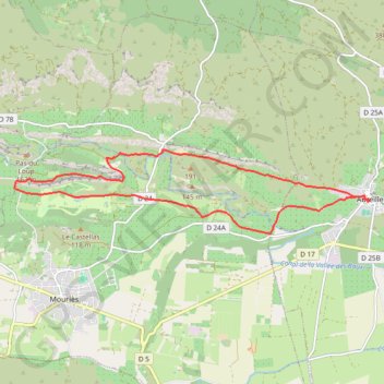 Aureille - Oppidum des Caisses de Jean Jean GPS track, route, trail