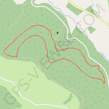 Le sentier du hêtre dans la forêt du Lagast - Auriac-Lagast GPS track, route, trail