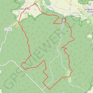 Pays Châtillonais - Circuit des Combes GPS track, route, trail