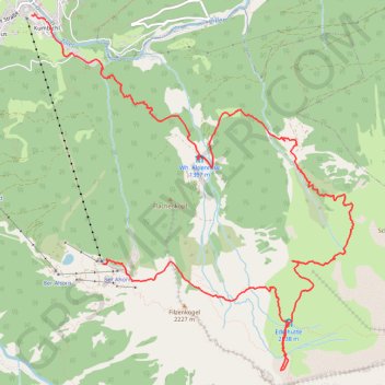 Autriche montée au dessus de Mayrhofen GPS track, route, trail
