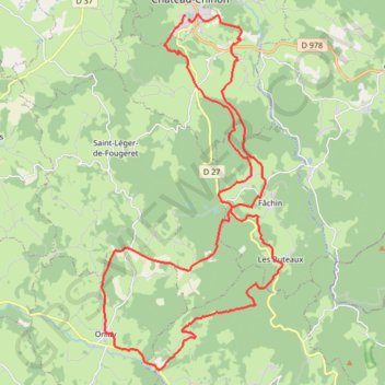 Grimpées de Château Chinon GPS track, route, trail