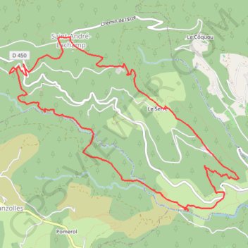 Saint André de Lachamps GPS track, route, trail