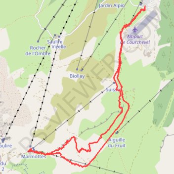 La Vizelle Courchevel (Vanoise) GPS track, route, trail