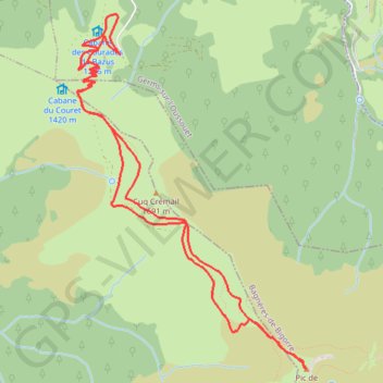 Pic de l'oussouet GPS track, route, trail