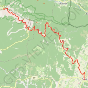 Mont Ventoux depuis Sault GPS track, route, trail