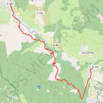 Descente Les Orres Barratier GPS track, route, trail