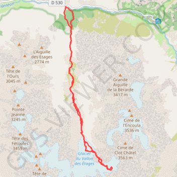 Faux vallon de Clot Chatel GPS track, route, trail