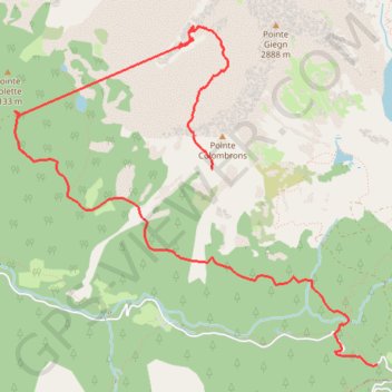 Le Giegn et lacs de Scluos GPS track, route, trail