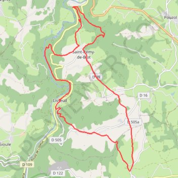 Blot-l'Église et le Château Rocher GPS track, route, trail
