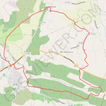 Servas - Célas GPS track, route, trail