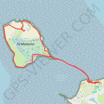 Tour de l'Île Madame GPS track, route, trail