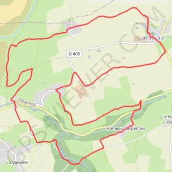 Héauville (50340) GPS track, route, trail