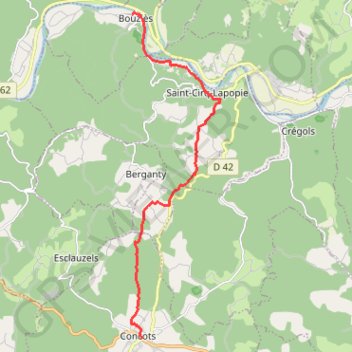 De Bouzies a Concots GPS track, route, trail