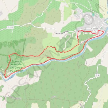 Les gorges du Gardon GPS track, route, trail