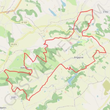 Rando Beauville GPS track, route, trail