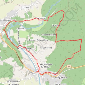 Circuit de Molineuf GPS track, route, trail