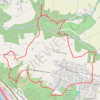 Seyssuel (38) GPS track, route, trail
