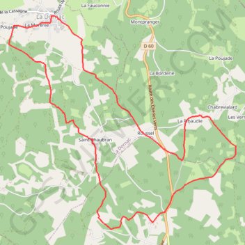 Ladornac - Pechgouyrand GPS track, route, trail