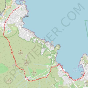 Llança - El port de la Selva GPS track, route, trail