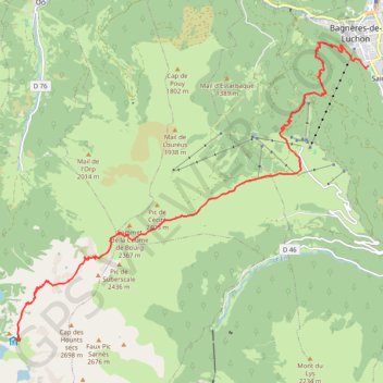 Espingo-Luchon GPS track, route, trail