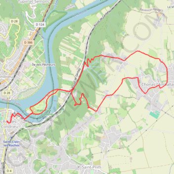 Les Roches de Condrieu (38) GPS track, route, trail