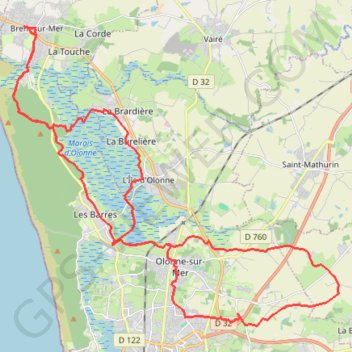 Olonne-les-fermes-marais_43km GPS track, route, trail