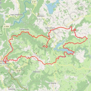 Les lacs de la Viadène - Entraygues-sur-Truyère GPS track, route, trail