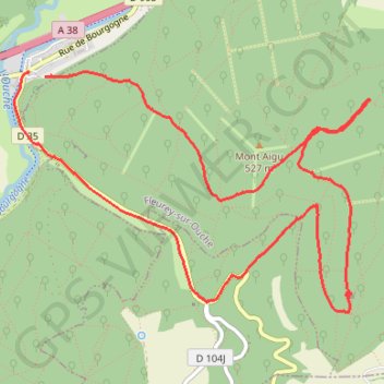 Marche nordique Roche d'Anse GPS track, route, trail