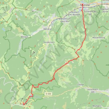 Munster_Le_Tulipier_Hôtel_Wolf_Markstein GPS track, route, trail