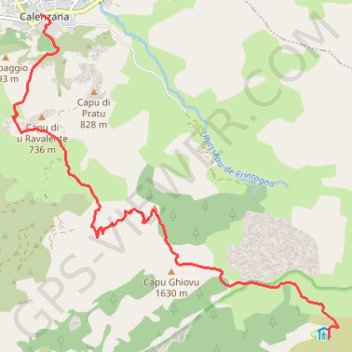 GR20 Calenzana refuge l'Ortu di u Piobu GPS track, route, trail