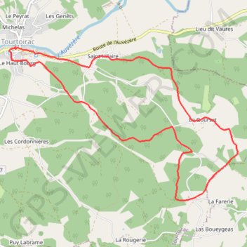 Tourtoirac GPS track, route, trail