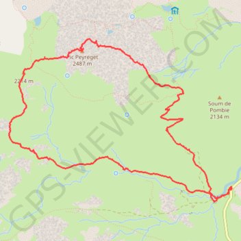 PEYREGET - Crête SE GPS track, route, trail
