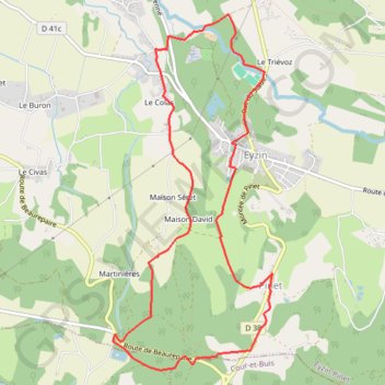 Eyzin-Pinet (38) GPS track, route, trail
