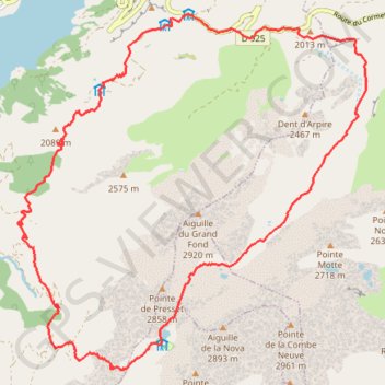 Le Tour de l'Aiguille du Grand Fond (73) GPS track, route, trail