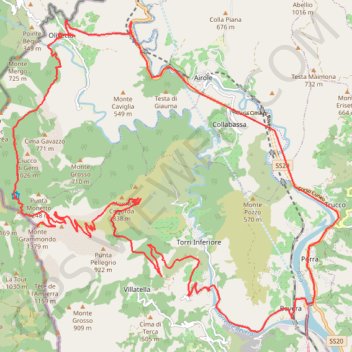 Monte Grammondo-Olivetta GPS track, route, trail