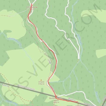 Le Lindux depuis col d'Hauzay GPS track, route, trail