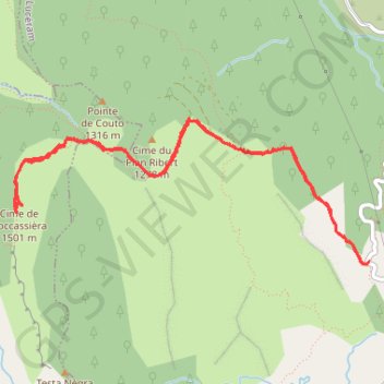 Cime de Roccassiera GPS track, route, trail
