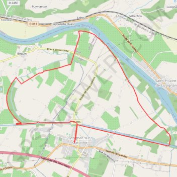 Sérignac-sur-Garonne, promenade entre Canal et Garonne - Pays de l'Agenais GPS track, route, trail